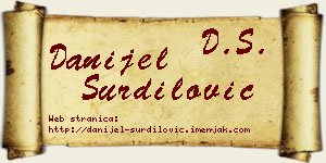 Danijel Šurdilović vizit kartica
